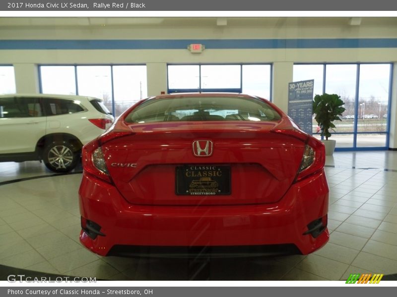 Rallye Red / Black 2017 Honda Civic LX Sedan
