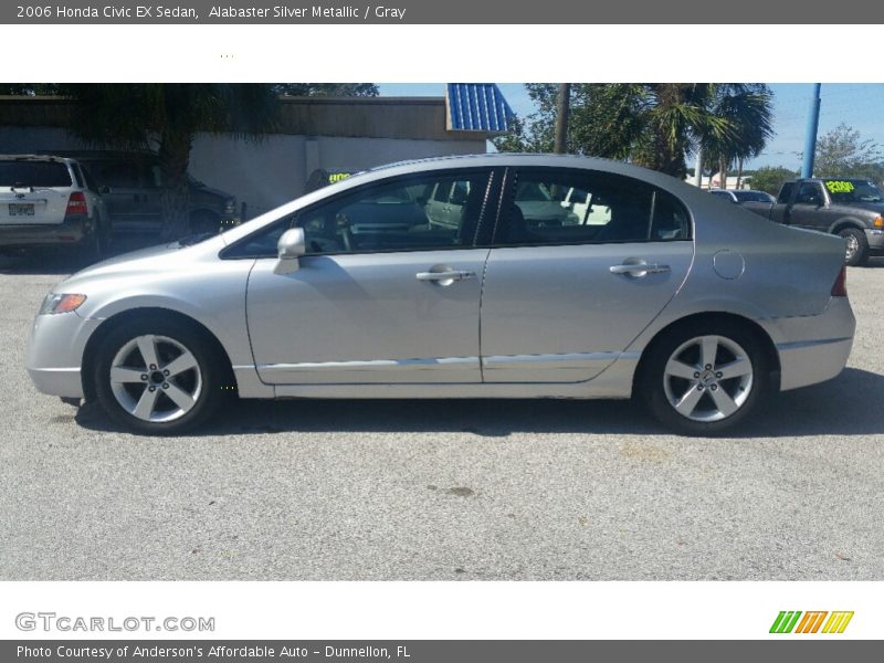 Alabaster Silver Metallic / Gray 2006 Honda Civic EX Sedan