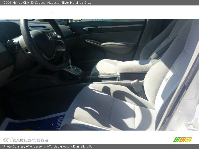 Alabaster Silver Metallic / Gray 2006 Honda Civic EX Sedan