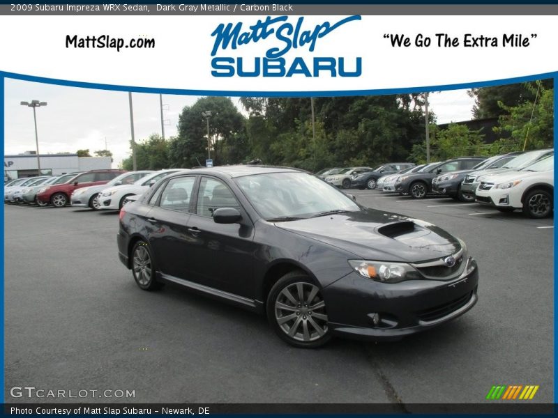 Dark Gray Metallic / Carbon Black 2009 Subaru Impreza WRX Sedan