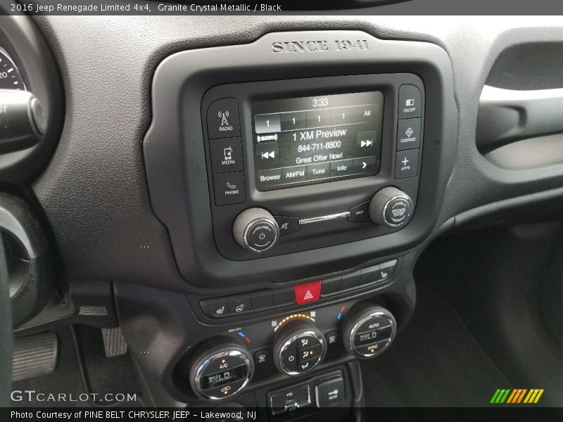 Granite Crystal Metallic / Black 2016 Jeep Renegade Limited 4x4