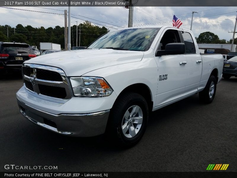 Bright White / Black/Diesel Gray 2017 Ram 1500 SLT Quad Cab 4x4