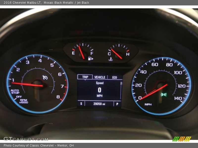 Mosaic Black Metallic / Jet Black 2016 Chevrolet Malibu LT