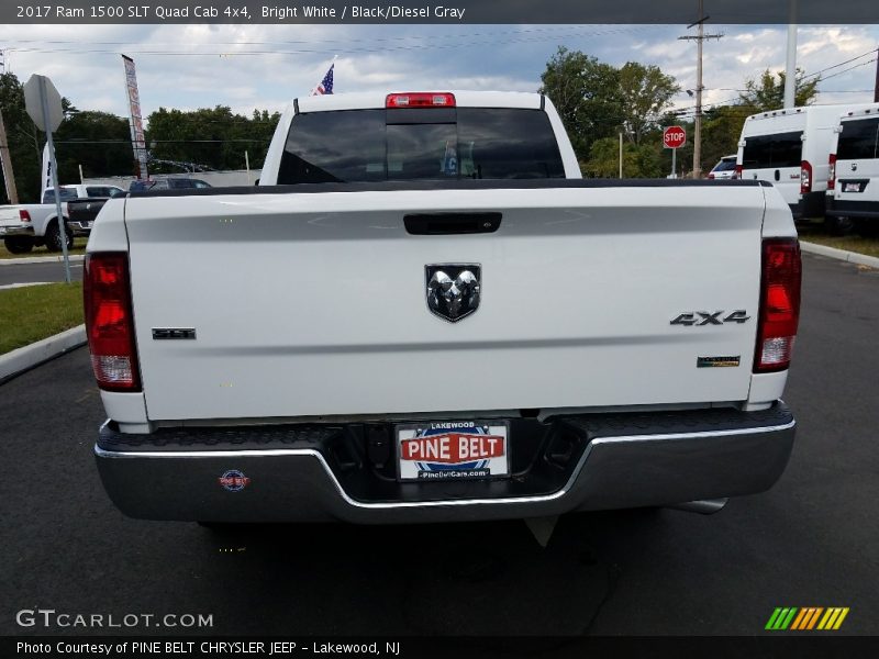 Bright White / Black/Diesel Gray 2017 Ram 1500 SLT Quad Cab 4x4