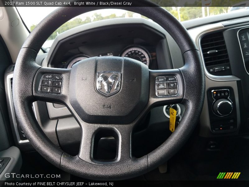 Bright White / Black/Diesel Gray 2017 Ram 1500 SLT Quad Cab 4x4