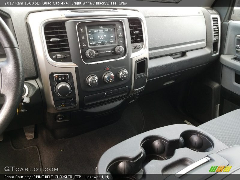 Bright White / Black/Diesel Gray 2017 Ram 1500 SLT Quad Cab 4x4