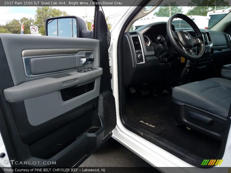 Bright White / Black/Diesel Gray 2017 Ram 1500 SLT Quad Cab 4x4