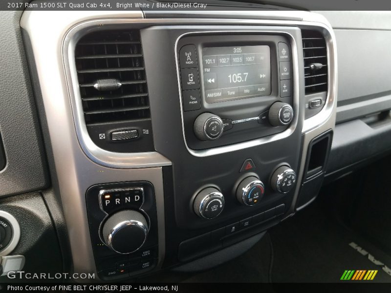 Bright White / Black/Diesel Gray 2017 Ram 1500 SLT Quad Cab 4x4