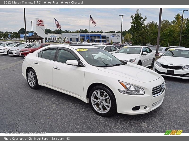 Winter Frost White / Charcoal 2012 Nissan Maxima 3.5 S