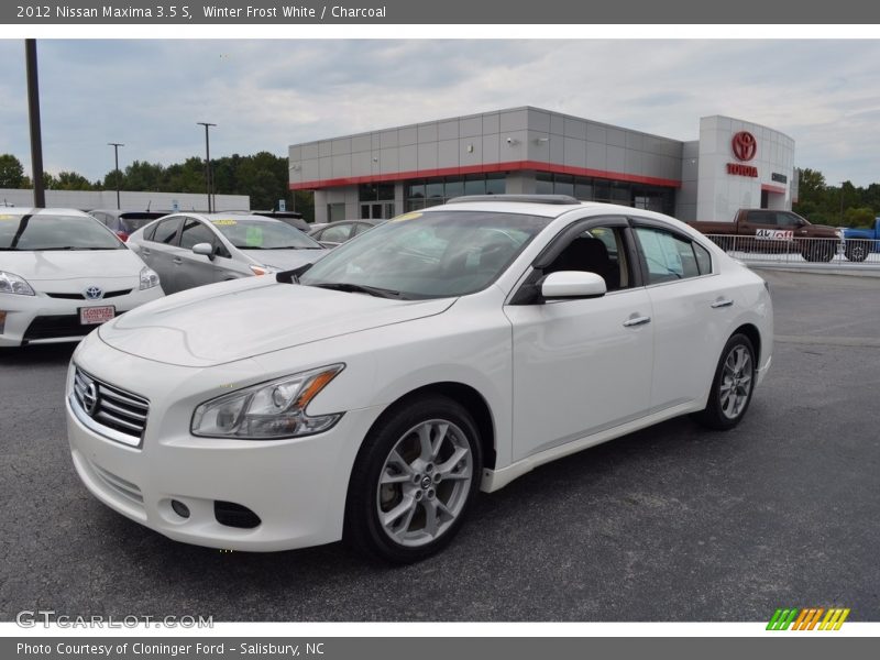 Winter Frost White / Charcoal 2012 Nissan Maxima 3.5 S