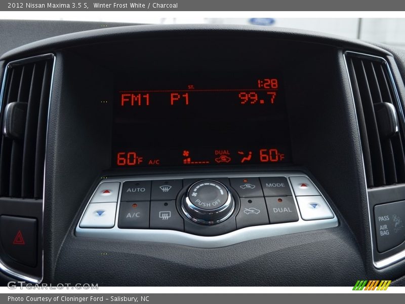 Winter Frost White / Charcoal 2012 Nissan Maxima 3.5 S