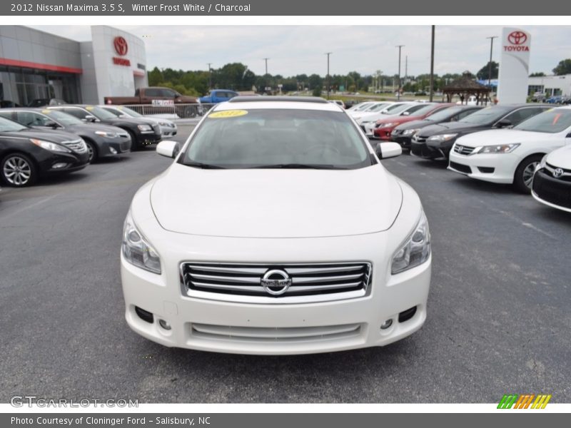 Winter Frost White / Charcoal 2012 Nissan Maxima 3.5 S