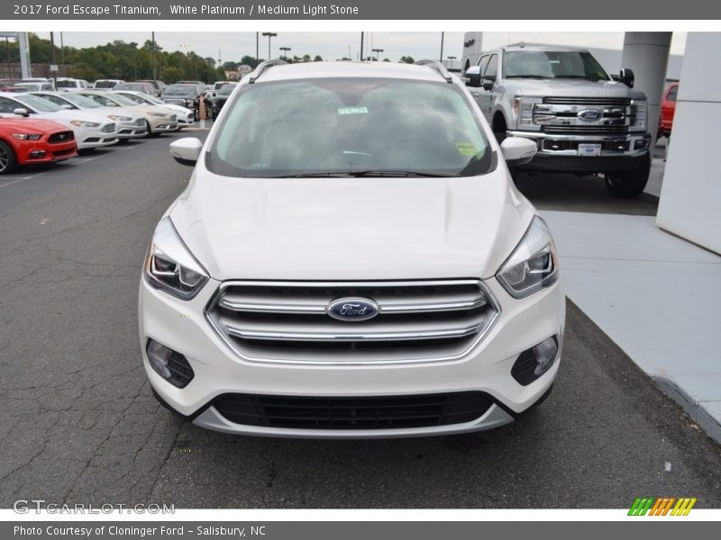 White Platinum / Medium Light Stone 2017 Ford Escape Titanium