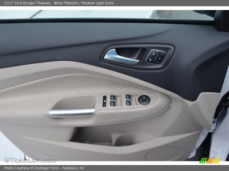 White Platinum / Medium Light Stone 2017 Ford Escape Titanium