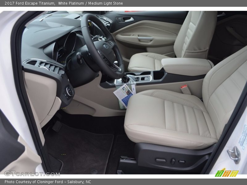 White Platinum / Medium Light Stone 2017 Ford Escape Titanium