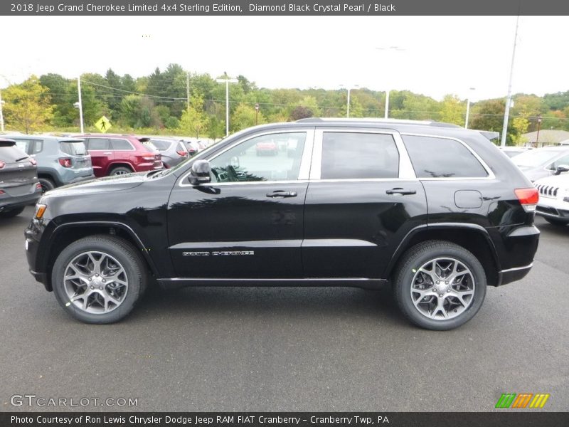 Diamond Black Crystal Pearl / Black 2018 Jeep Grand Cherokee Limited 4x4 Sterling Edition