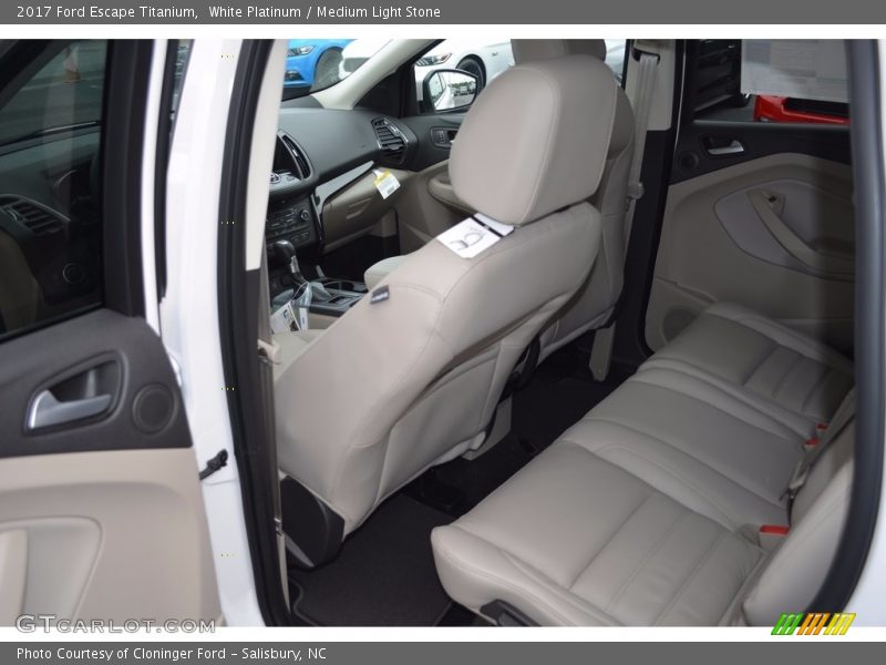White Platinum / Medium Light Stone 2017 Ford Escape Titanium