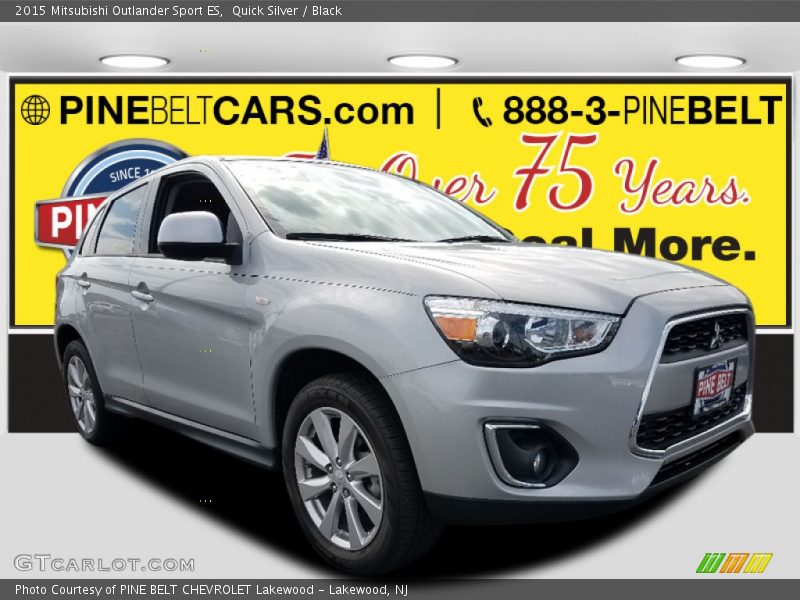 Quick Silver / Black 2015 Mitsubishi Outlander Sport ES