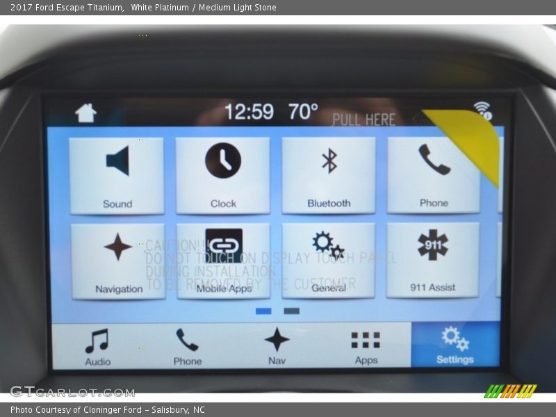 White Platinum / Medium Light Stone 2017 Ford Escape Titanium