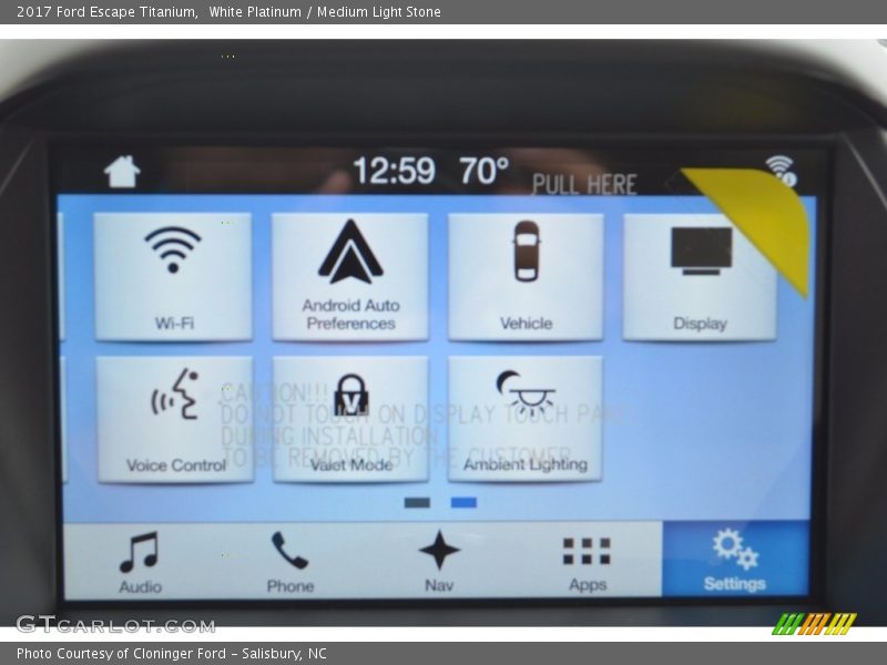 White Platinum / Medium Light Stone 2017 Ford Escape Titanium