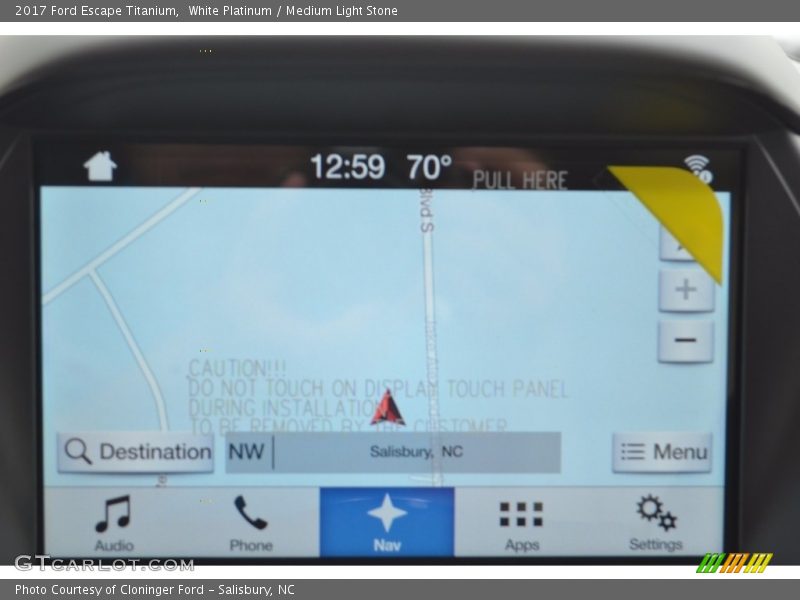 White Platinum / Medium Light Stone 2017 Ford Escape Titanium