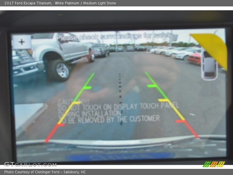 White Platinum / Medium Light Stone 2017 Ford Escape Titanium