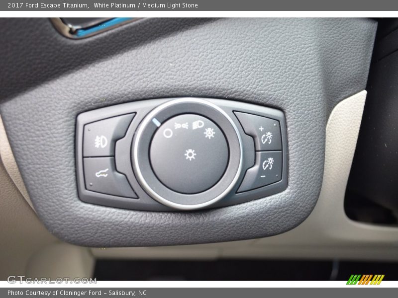 White Platinum / Medium Light Stone 2017 Ford Escape Titanium