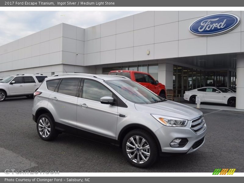 Ingot Silver / Medium Light Stone 2017 Ford Escape Titanium