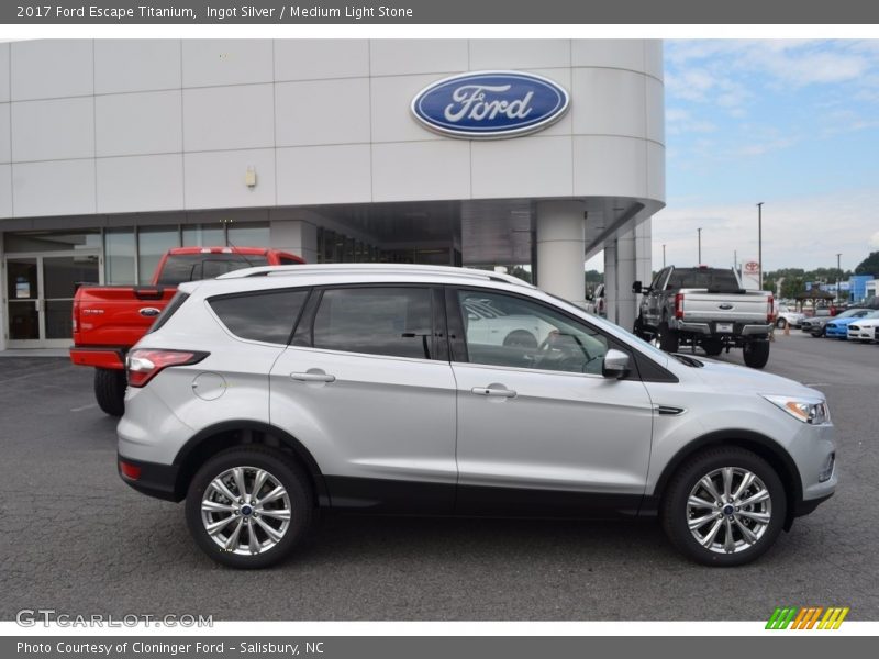 Ingot Silver / Medium Light Stone 2017 Ford Escape Titanium