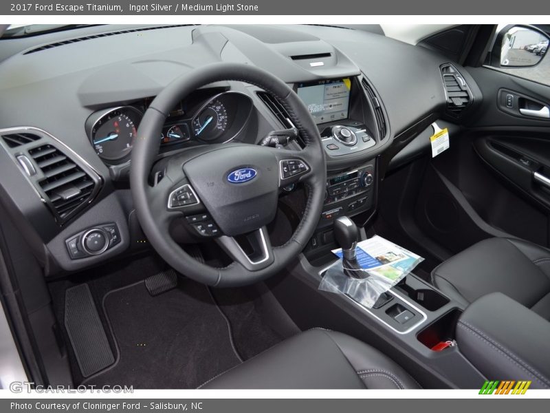 Ingot Silver / Medium Light Stone 2017 Ford Escape Titanium