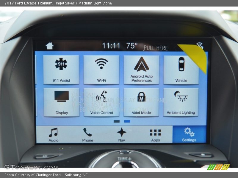 Ingot Silver / Medium Light Stone 2017 Ford Escape Titanium