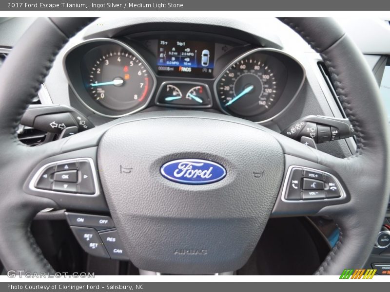 Ingot Silver / Medium Light Stone 2017 Ford Escape Titanium