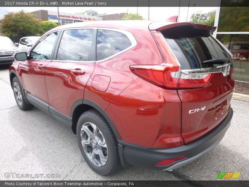 Molten Lava Pearl / Ivory 2017 Honda CR-V EX-L AWD