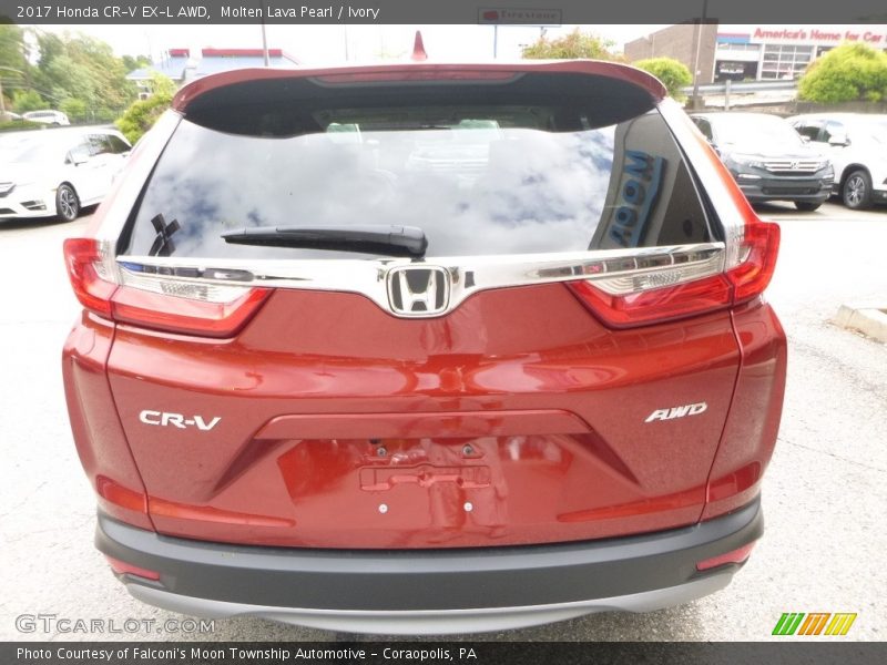 Molten Lava Pearl / Ivory 2017 Honda CR-V EX-L AWD