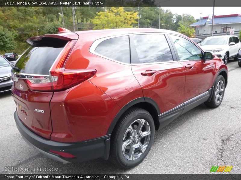 Molten Lava Pearl / Ivory 2017 Honda CR-V EX-L AWD