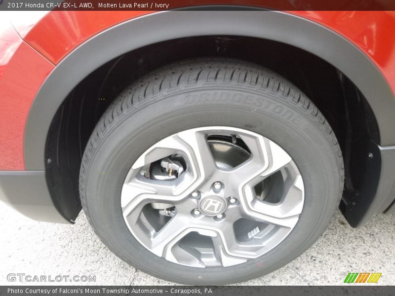 Molten Lava Pearl / Ivory 2017 Honda CR-V EX-L AWD