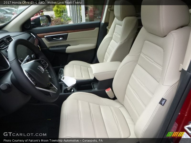 Molten Lava Pearl / Ivory 2017 Honda CR-V EX-L AWD