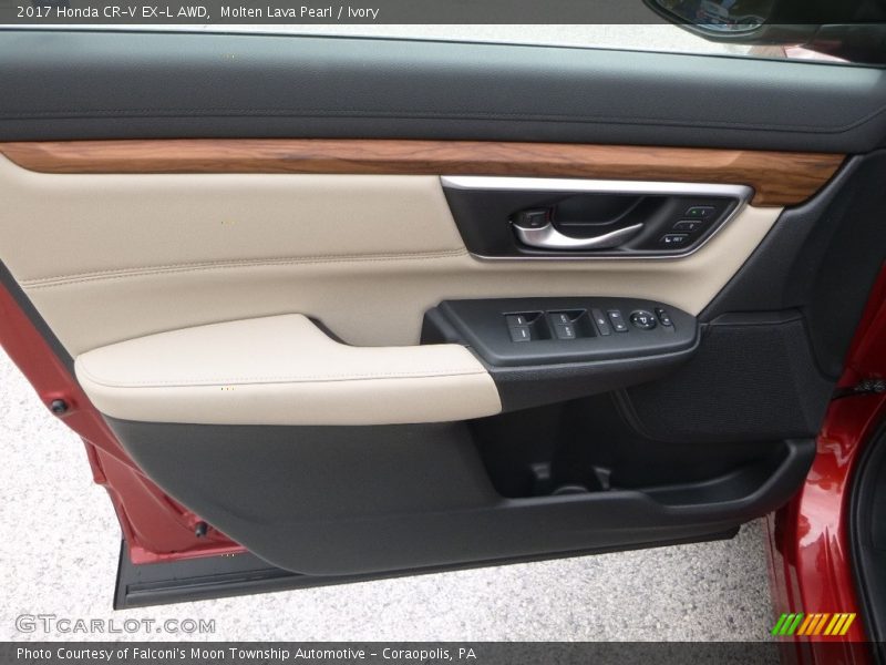 Molten Lava Pearl / Ivory 2017 Honda CR-V EX-L AWD