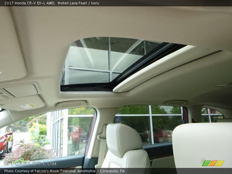Molten Lava Pearl / Ivory 2017 Honda CR-V EX-L AWD