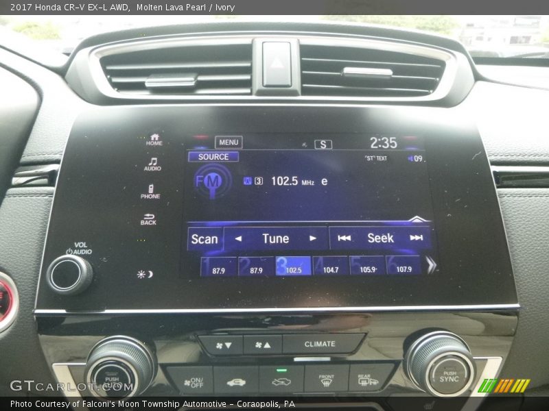 Molten Lava Pearl / Ivory 2017 Honda CR-V EX-L AWD