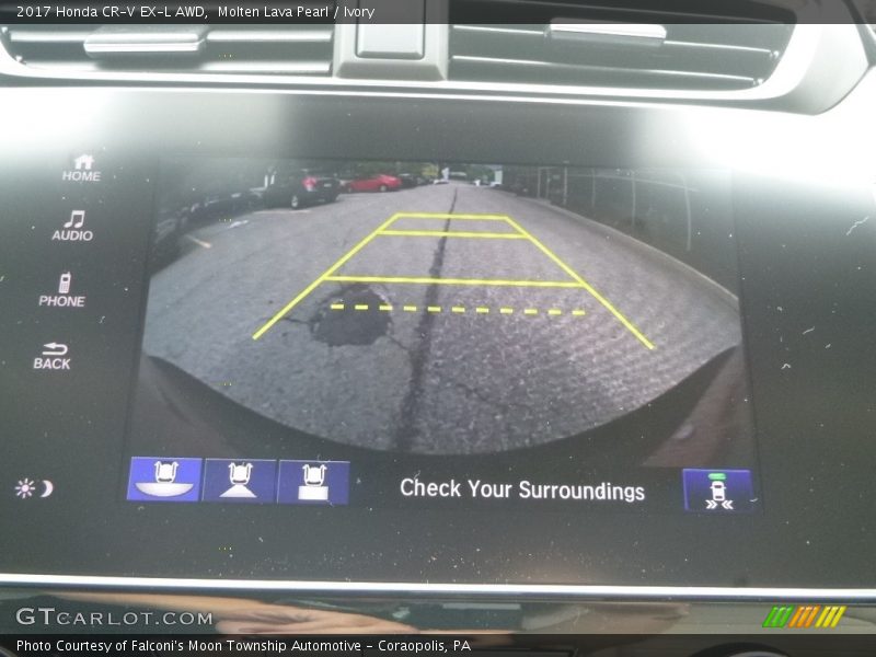 Molten Lava Pearl / Ivory 2017 Honda CR-V EX-L AWD