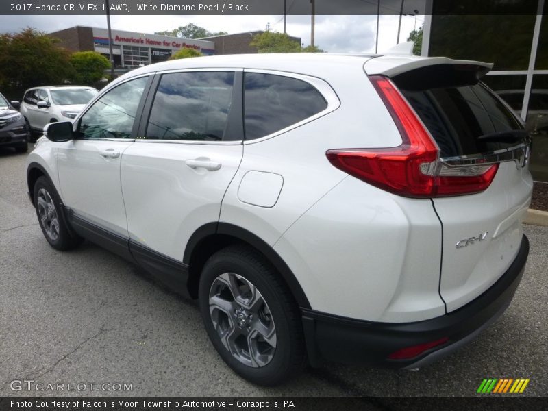 White Diamond Pearl / Black 2017 Honda CR-V EX-L AWD