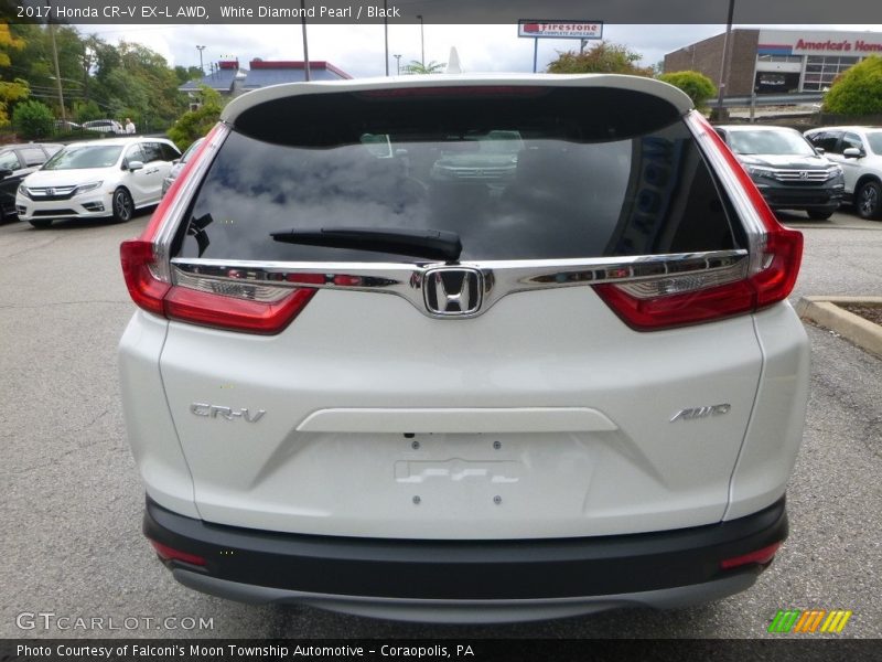 White Diamond Pearl / Black 2017 Honda CR-V EX-L AWD