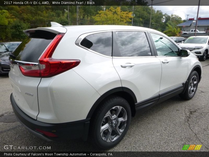 White Diamond Pearl / Black 2017 Honda CR-V EX-L AWD