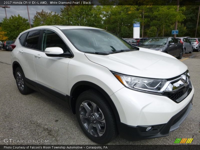 White Diamond Pearl / Black 2017 Honda CR-V EX-L AWD