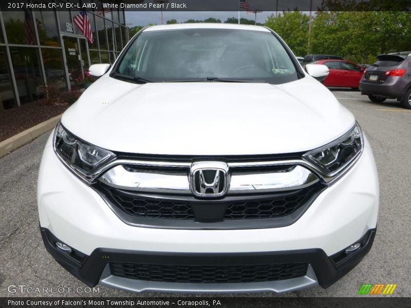 White Diamond Pearl / Black 2017 Honda CR-V EX-L AWD
