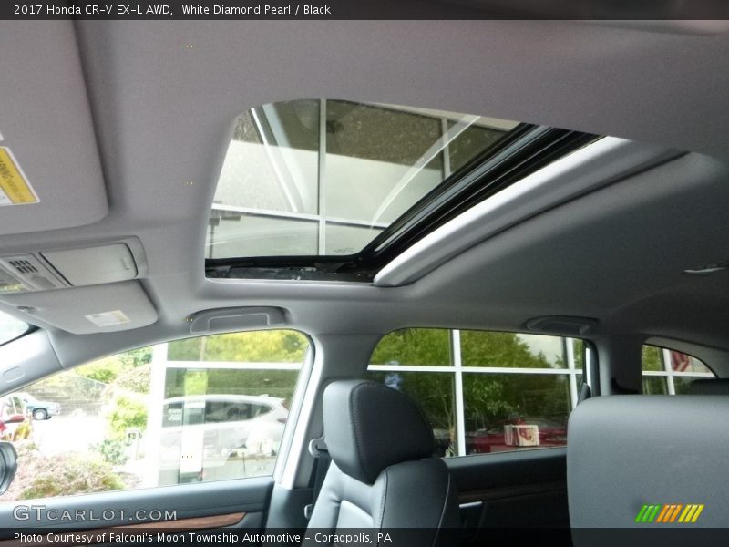 White Diamond Pearl / Black 2017 Honda CR-V EX-L AWD