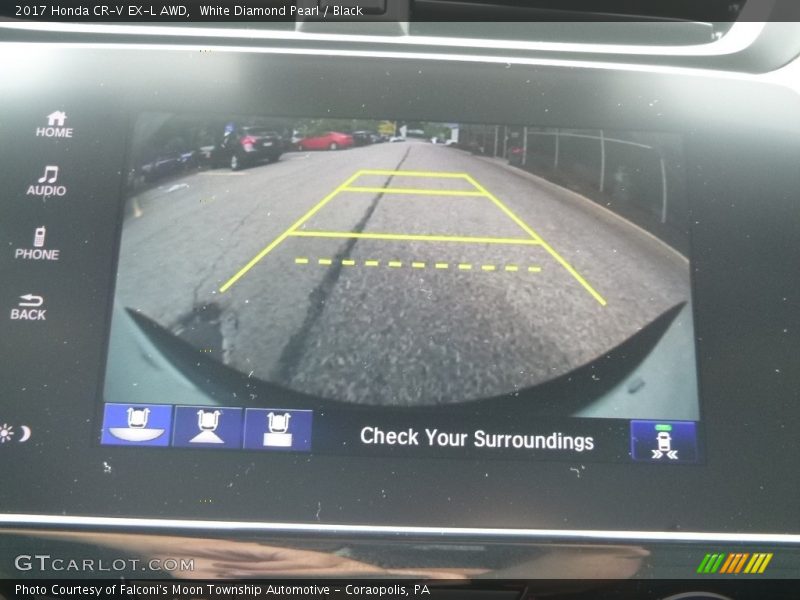 White Diamond Pearl / Black 2017 Honda CR-V EX-L AWD