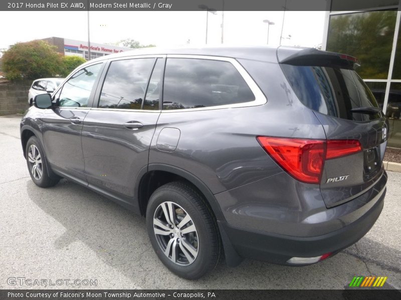 Modern Steel Metallic / Gray 2017 Honda Pilot EX AWD