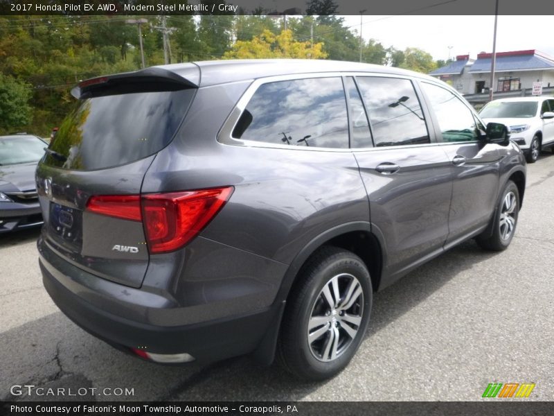 Modern Steel Metallic / Gray 2017 Honda Pilot EX AWD